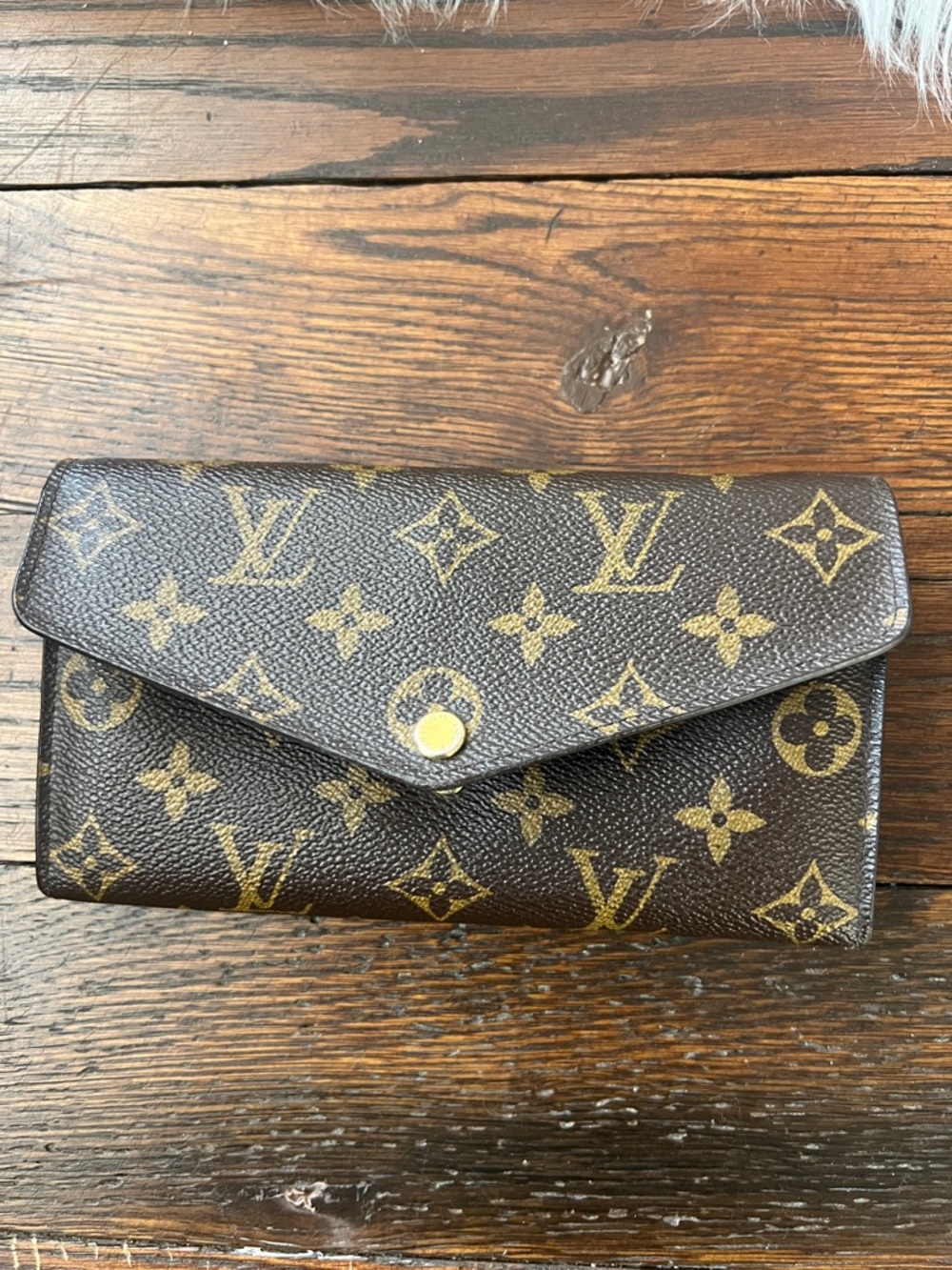 Monogram Envelope Wallet in Brown